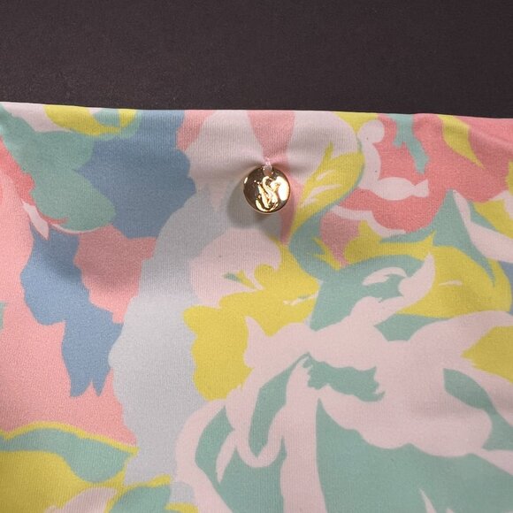 Victoria Secret XXL / 2XL Bikini Bottom Cheeky Side Tie Camo Pastel Blue Pink - Picture 5 of 5